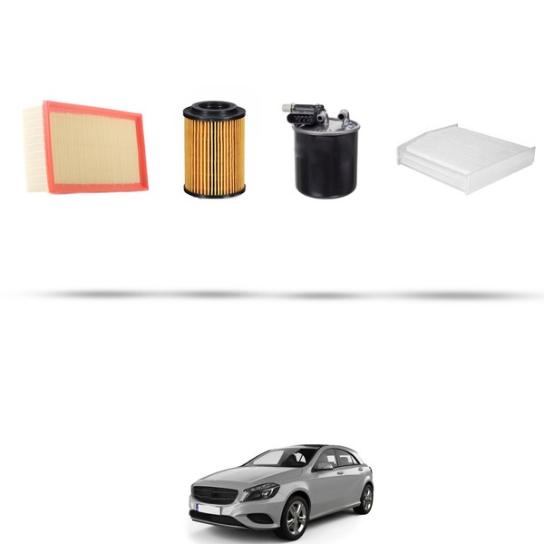 Hoffcar Service Kit - 4 Filter FüR Mercedes Klasse A (W176) A200 Cdi 1.8 100KW-image