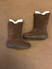 Ladies Fitflop Mukluk Mid Calf Suede Brown Boots Size 6