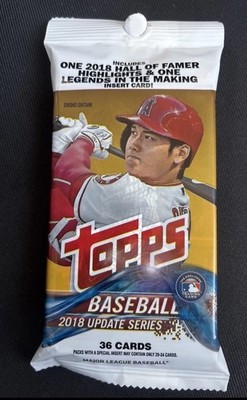 2018 Topps Update Series Factory Sealed Fat Pack Shohei Ohtani Rookie Dodgers  