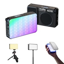 RM 40C Mini LED RGB Video Light, 4800mAh Battery, LCD Display, Portable