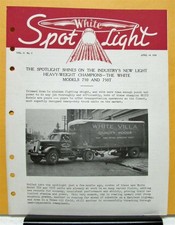 1938 White Truck Model 750 750t Spot Light Sales Brochure Magazine