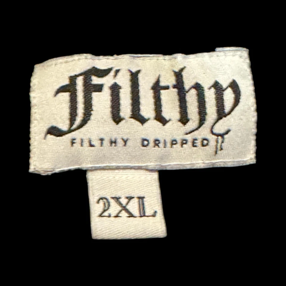 Filthy Dripped 45 Jersey T-Shirt Men’s 2XL Black Mesh Stripe Streetwear Graphic - Image 3 of 4