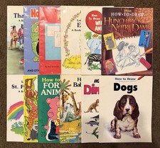 12 Vtg Watermill Press How to Draw Books  Animals Dogs Dinosaurs Ghost Witches