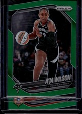 2025 Panini Prizm WNBA - A’ja Wilson - #76 Green Prizms Las Vegas Aces