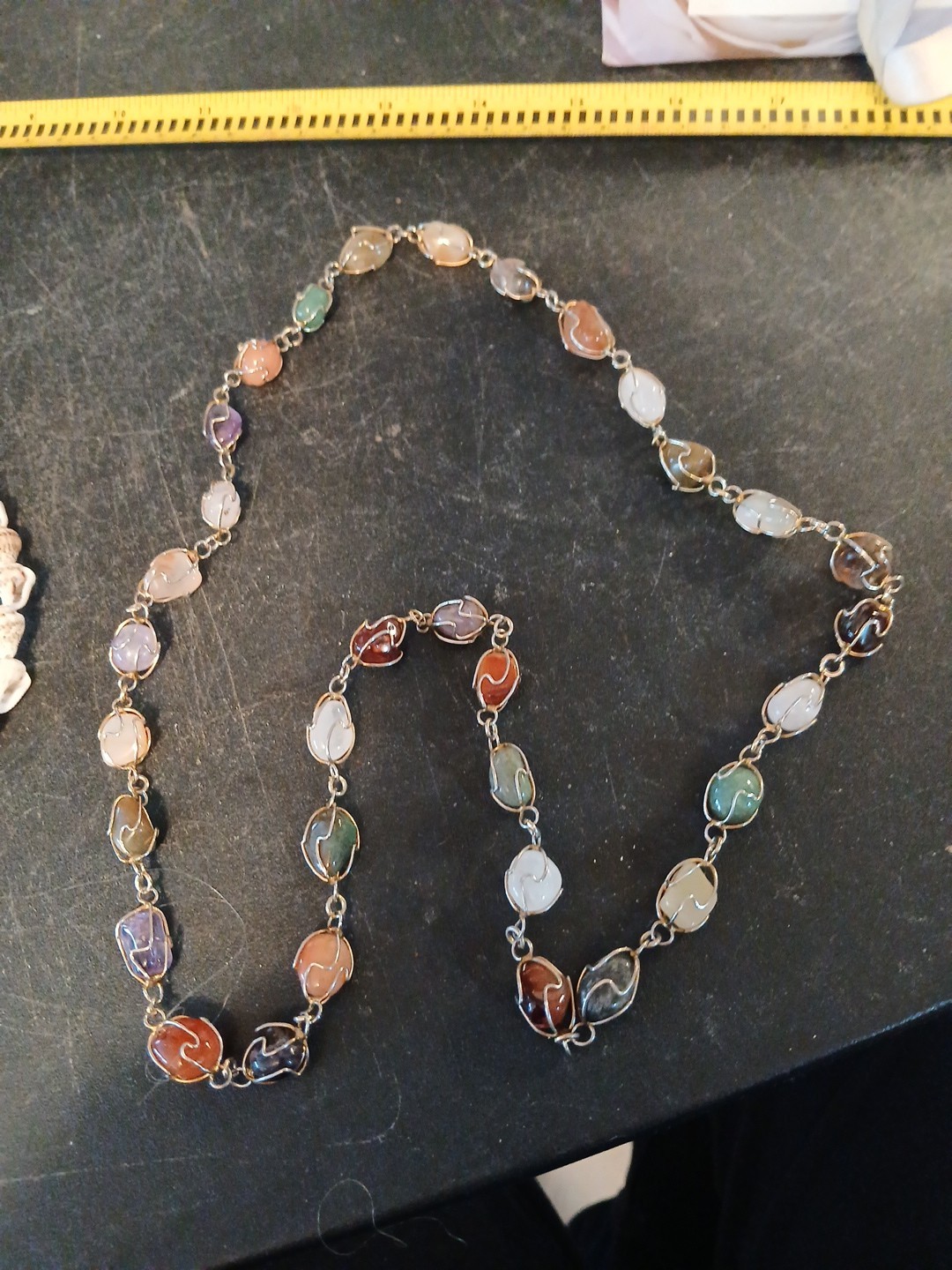 Gorgeous Wire-wrapped Multi Gemstone Necklace - image 1