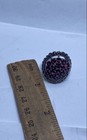 NF Sterling Silver 925 Red Quartz Marcasite Cluster Halo Ring Size 4.75 10.4g — photo 6