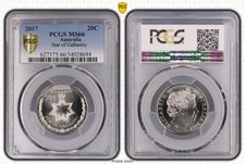 2017 20 Cent Coin - PCGS MS66 - Star of Gallantry | Queen Elizabeth II