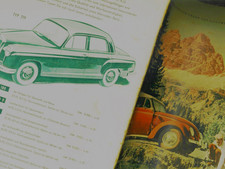 MERCEDES BENZ 190 ADAC motorwelt Test in original Heft 1956 mit VW Titelfoto Cab