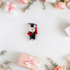  5 Pcs Stuffed Flower Bouquet Bears Graduation Animals Decoration