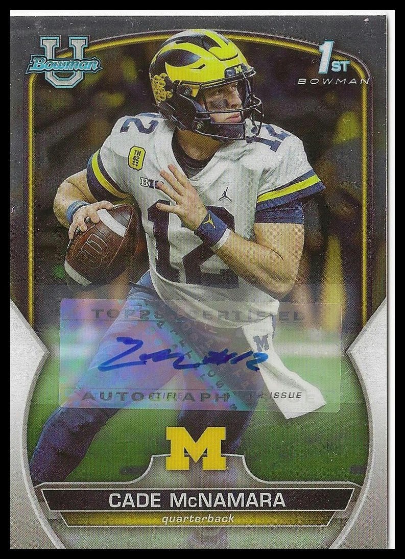 2022 Bowman University Chrome #99 Cade McNamara Prospect Autographs