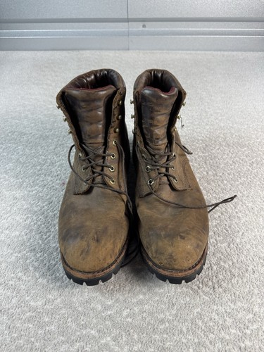 Chippewa LLBean Katandin Iron Works Leather Regular Toe Boots Men Size 14D - Picture 2 of 7