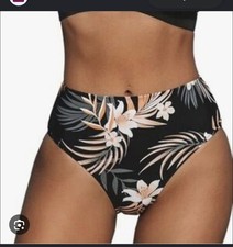  Women's Floral-Print High-Waist High-Leg Bikini Bottoms Size Small NWOT