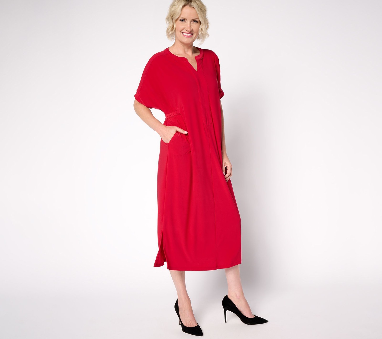 Women Control Women's Petite Dress 1XP Everywhere Everyway Red A655983