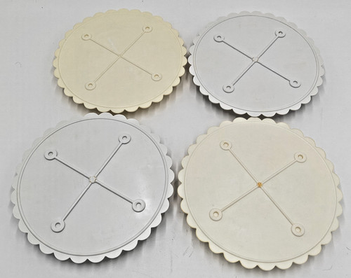 Vintage Wilton Round Cake Plates / Separators / Stands! Lot of 4! 8 Inches!