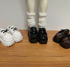 1/4 BJD Doll Shoes Vintage Lace Up Leather Shoes 3Color