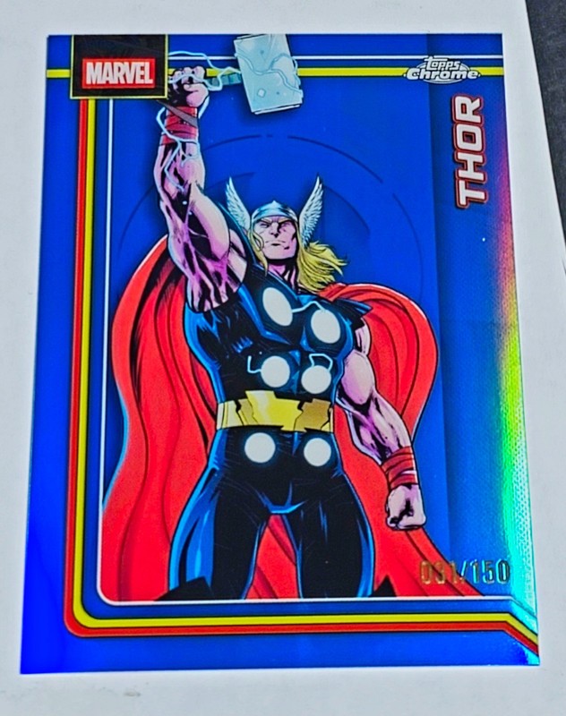2026 Topps Marvel Chrome Comics #177 Thor Blue Refractor 31/150