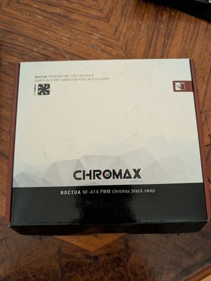 Noctua NF-A14 PWM chromax.black.swap   140mm Lüfter, 4-Pin, Schwarz