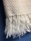 Ticani Alpaca wool white fringed shawl scarf — photo 3