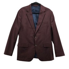Bonobos Blazer Mens 40R Burgundy Italian Wool Athletic Fit Sport Coat Business
