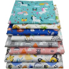 Animal 2 8pcs Precut Fat Quarters Cotton Fabric Bundles - 18Wx22L, 2