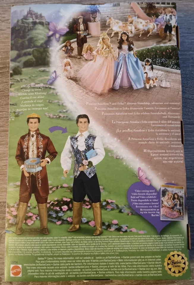 Muñeca Barbie Princesa y el Rey Mendigo Mattel Dominick Ken Nrfb - Imagen 3 de 3
