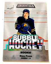 2022-23 OWEN POWER Acetate Bubble Hockey Rookie Buffalo Sabres Credentials