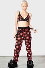 KILLSTAR Lounge Black Gloomy Blossom Pants