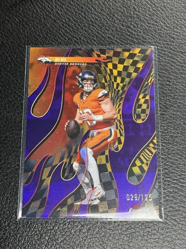 2025 Topps Finest Football Bo Nix Torchers #T-15 Purple /125 Broncos