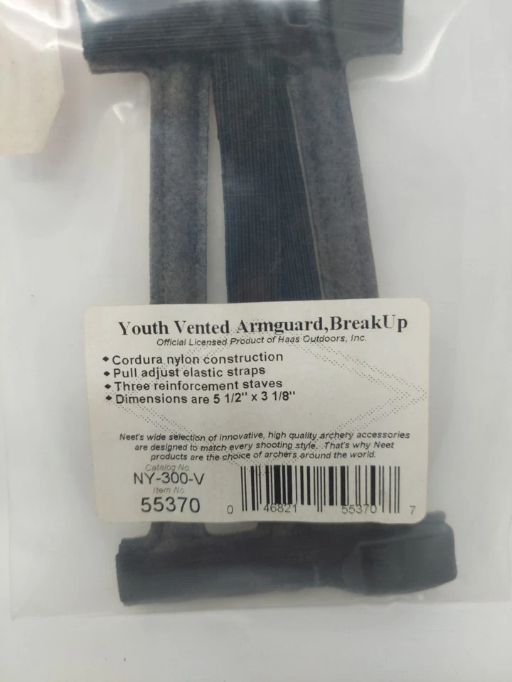 Neet Archery Products Youth Vented Arm Guard: Camo Nylon: Elastic Straps 55370 - Image 3 of 3