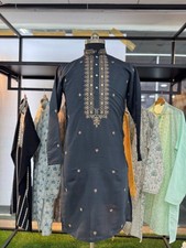 Exclusive Cotton Kurta Pajama Set For Men With Heavy Embroidery Designer Look