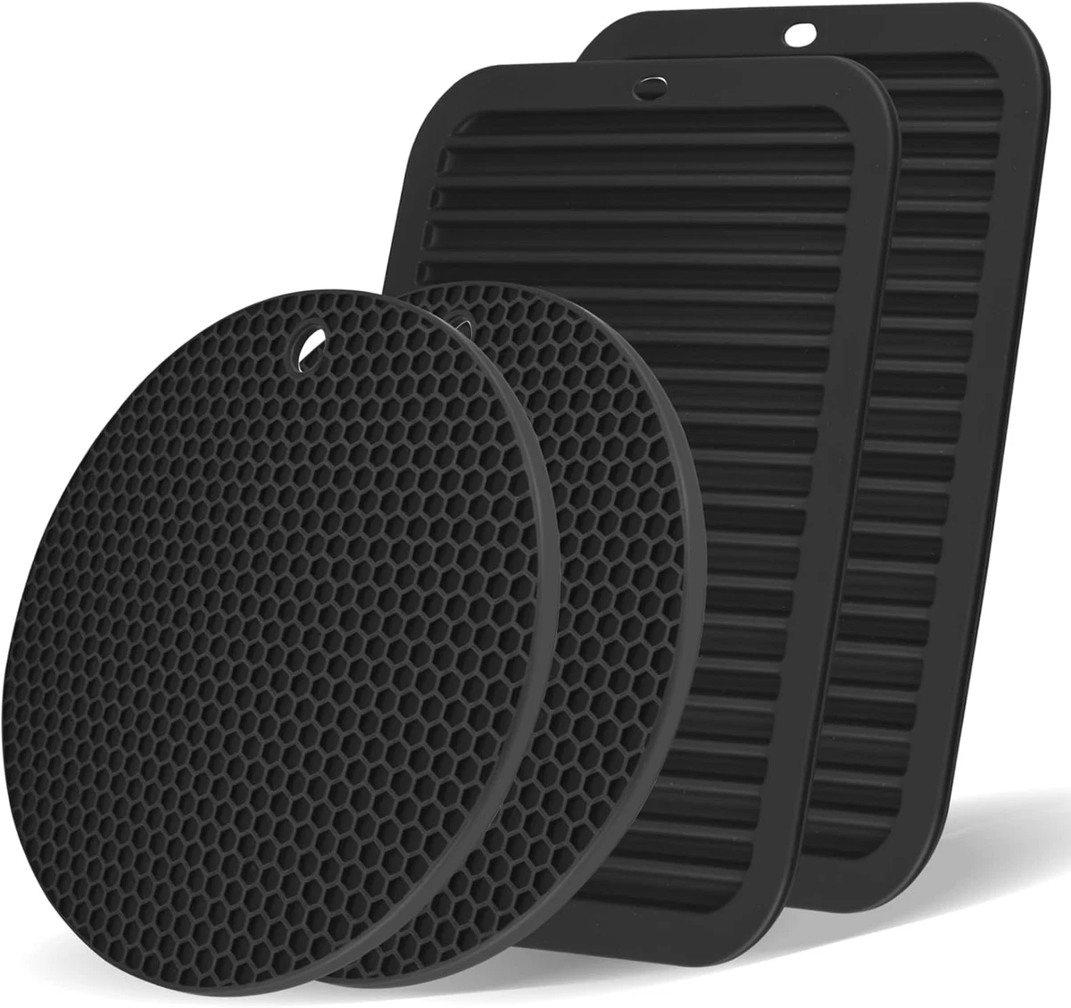 Joseph Joseph Duo Spot-On Sottopentola in Silicone, Presine da tavolo Resistente al calore per Pentole e Padelle, Set di 2, Blu/Bianco | Leroy Merlin