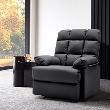 Manual Recliner Chair Push Back Armchair Adjustable Backrest Sofa Home Office UK