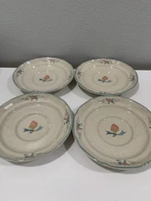 International China Stoneware - Marmalade Strawberry Goose - Set Of 4  Saucers