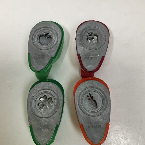Ek Success 4 Small 3/4 In. Strawberry, apple, carrot, clover paper punches Lot - Picture 3 of 3