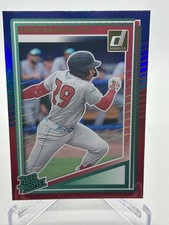 2025 Panini Donruss - Rated Prospects Christian Moore #145 Red & Blue (RC)