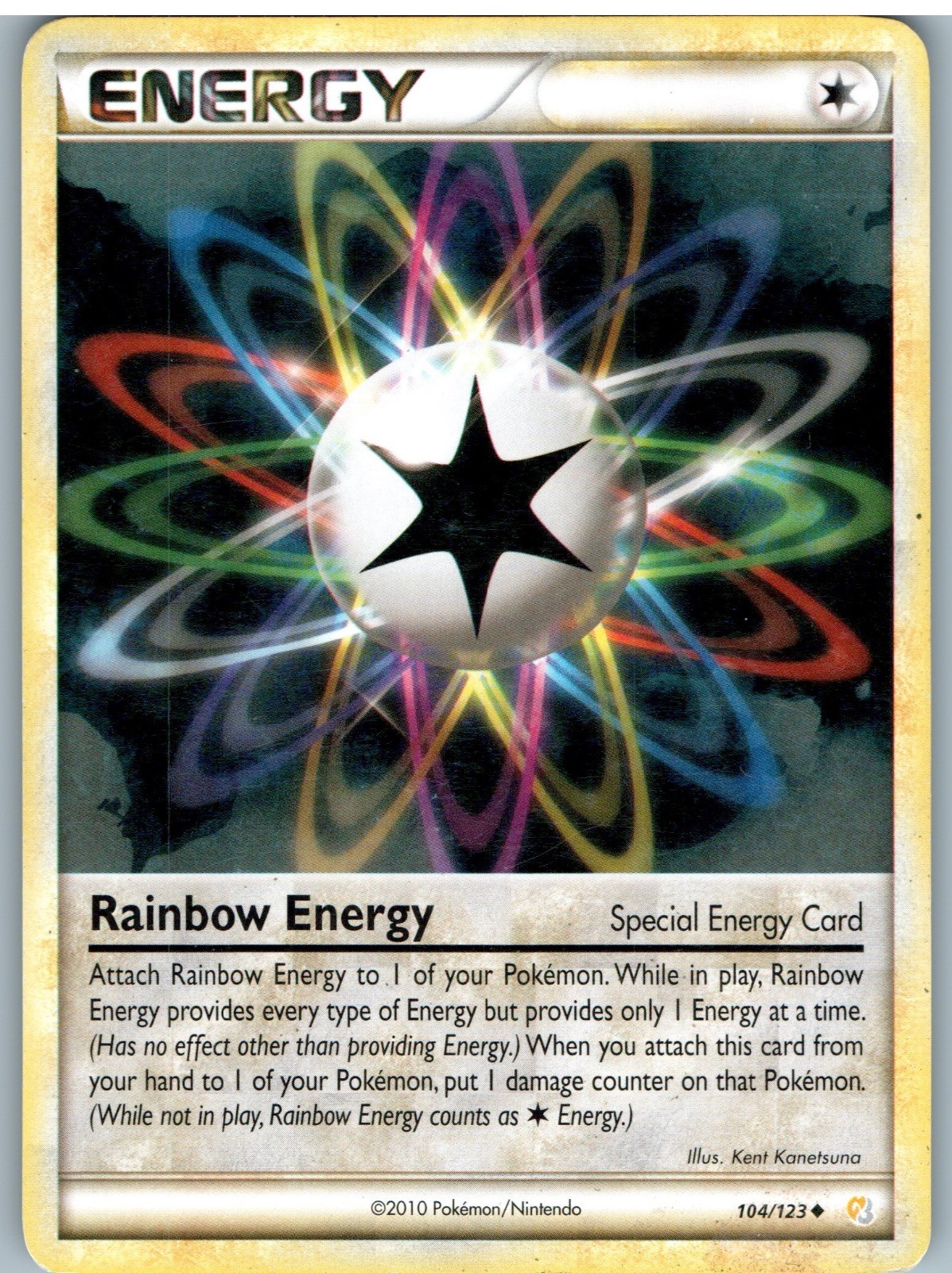 Rainbow Energy 104/123 Uncommon HeartGold & SoulSilver Pokemon Lightly Played