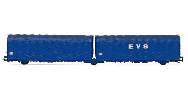 ROCO wagon bâché long bleu DELACHER ALUSUISSE 47602 NEUF