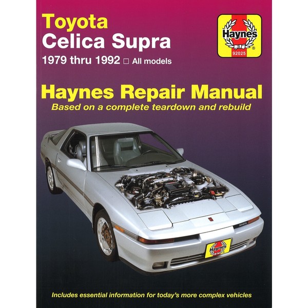 Toyota Celica Supra 1979-1992 Reparaturanleitung Werkstatthandbuch Haynes-image