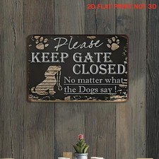 2D 1PC 8 12In "Please Keep The Door Closed" Funny Metal Iron Sign Funny Decor
