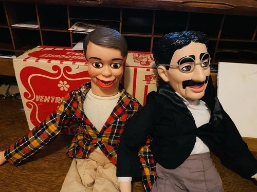 Vintage Danny O'Day Juro Novelty Ventriloquist Dummy Doll & Box w/ Groucho Marx