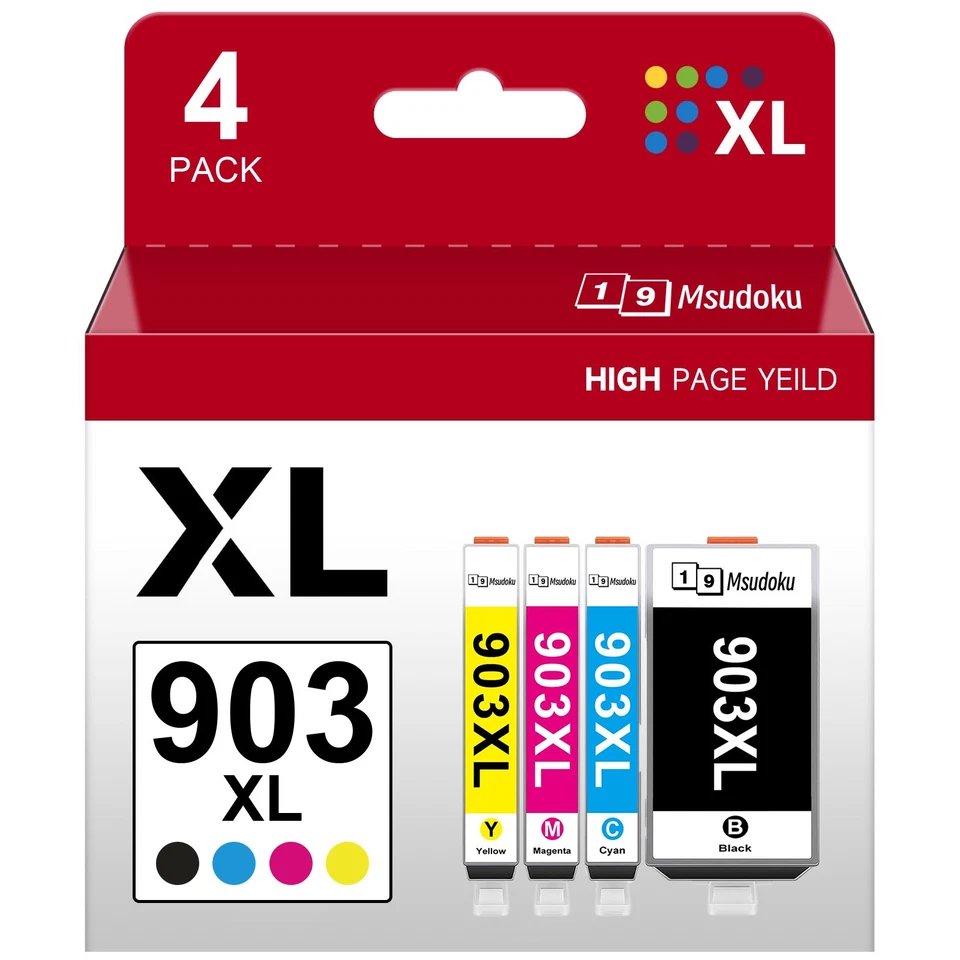 903XL 4 PK kompatible Tintenpatronen für HP Officejet Pro 6960 6950 6970 Drucker