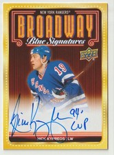 2025-26 RANGERS CENTENNIAL BROADWAY BLUE SIGNATURES AUTO NICK KYPREOS #BBS-NK