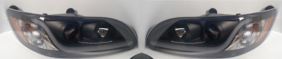 Pair Blackout Projection Headlights w/ Dual Function LED Lights for Peterbilt