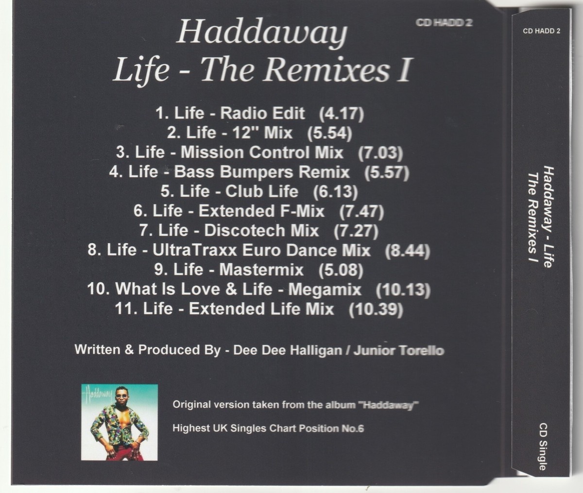 Haddaway　Life REMIXES　貴重11リミックス収録 CD Haddaway - LIFE remixes: limited edition 11 Track Remix CD Single