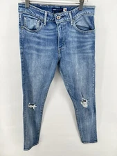 Levis 721 Made & Crafted Italy High Rise Skinny Jeans Destroyed Women Size 28 #3