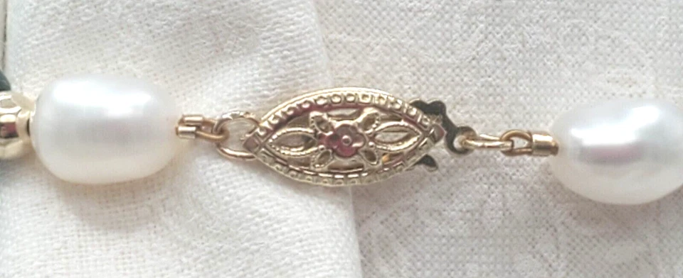 Nuevo Brazalete 7 1/4" Original Malaquita Natural y FWP Cuentas 14KYG y Cierre de Filigrana Foto 3 de 4