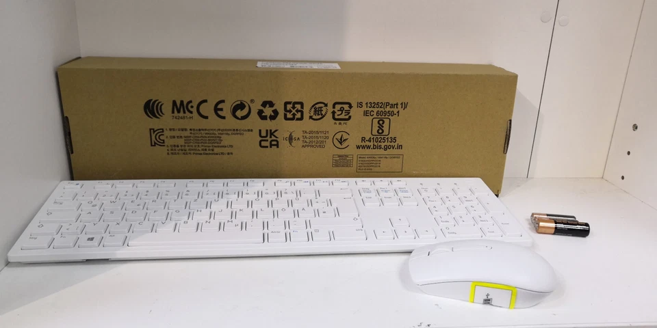 Dell KM636 Wlan Tastatur und Maus Set Weiß KM636-WH-GER Kabellos Deutsch NEU - Bild 3 von 4