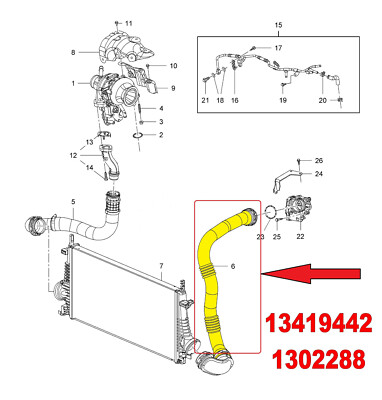 SPEED&COOL INTERCOOLER TURBO HOSE PIPE FOR VAUXHALL INSIGNIA 2.0 CDTI 1302288 (2014-2017) - 34
