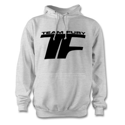 Team Fury Kapuze Tyson Boxen Kapuzenpullover Top Unterschrift Kleidung Black Ash