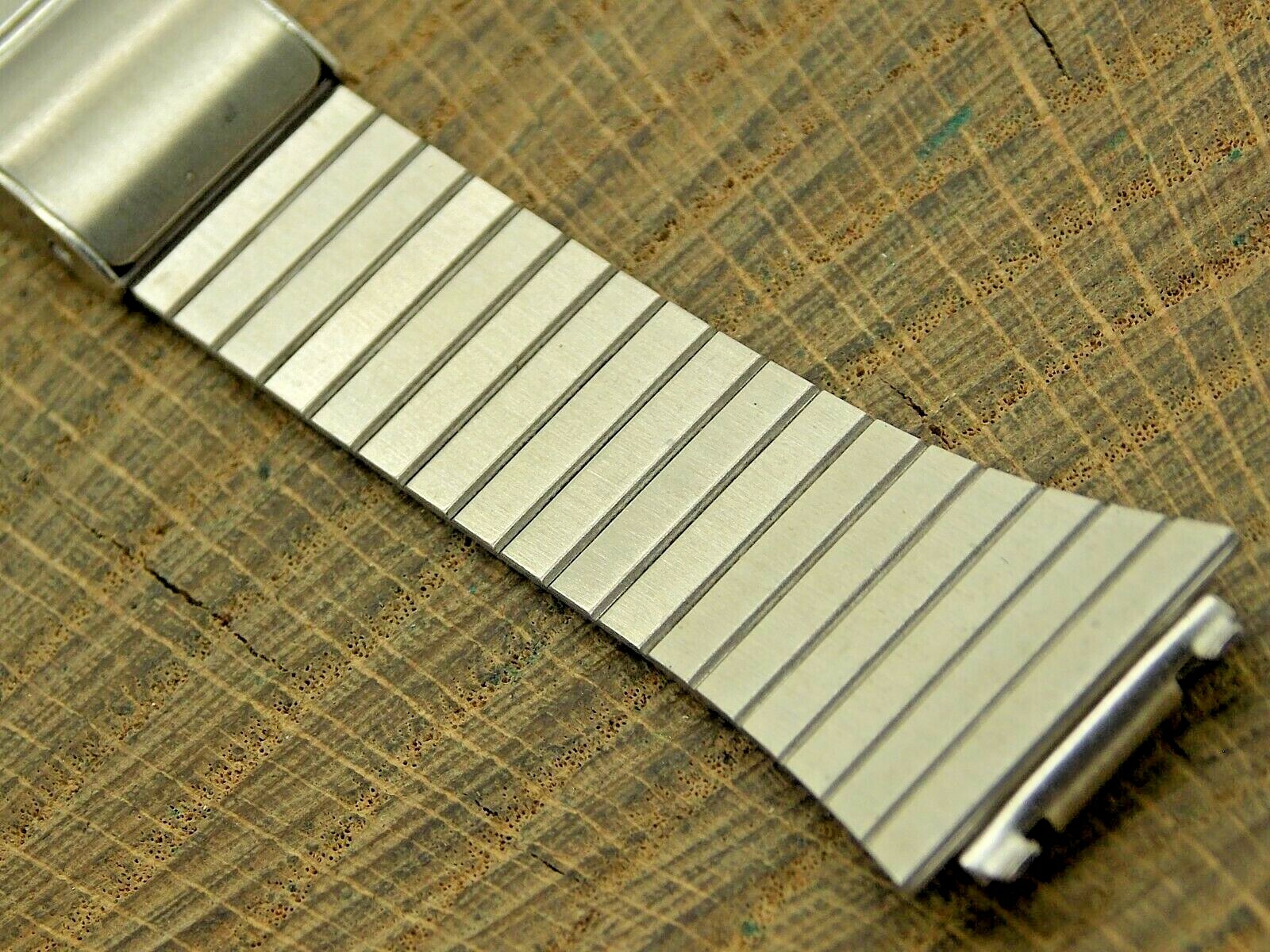 NOS Unused Vintage Watch Band Sliding Clasp Stainless Steel Men's